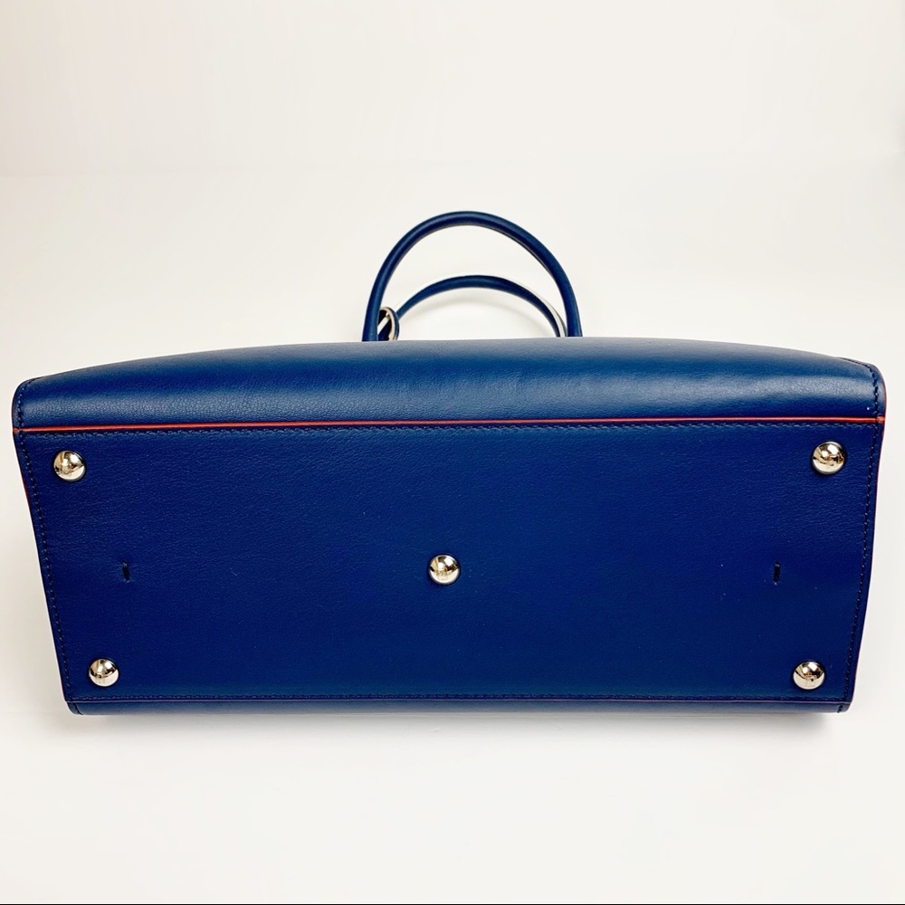 Fendi 3Jours Medium Navy Blue Bag Satchel Purse - Picture 5 of 8